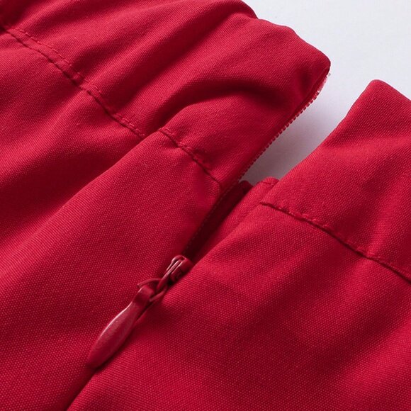 Red Casual Women's Mini Skirt - Picture 6 of 8